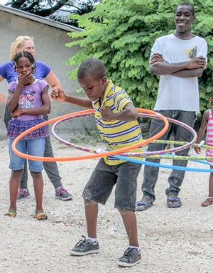 hula hoop haitian kid